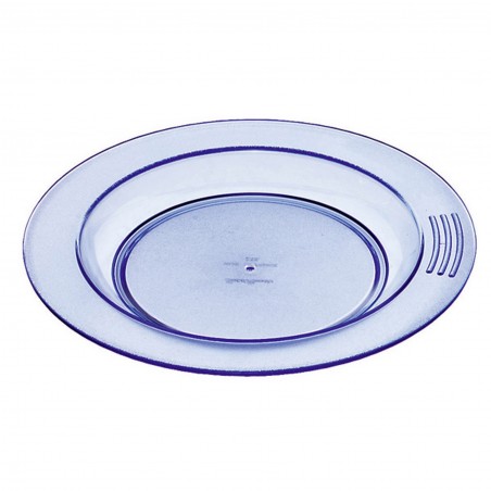 Assiette 1/2 creuse copolyester bleu - lot de 30 - SAINT ROMAIN