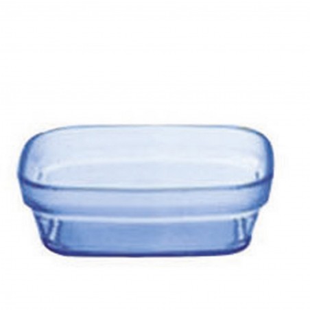 RAVIER CARRE COPOLYESTER BLEU 25CL - 9.7*9.7*3cm - ST ROMAIN - LOT DE 48
