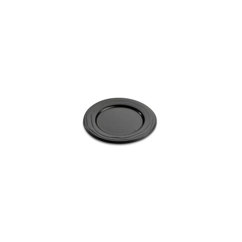 5X20 assiettes réutilisables forme rond et noire