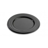5X20 assiettes réutilisables forme rond et noire