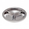 Assiette 3 compartiments inox - PLASTOREX