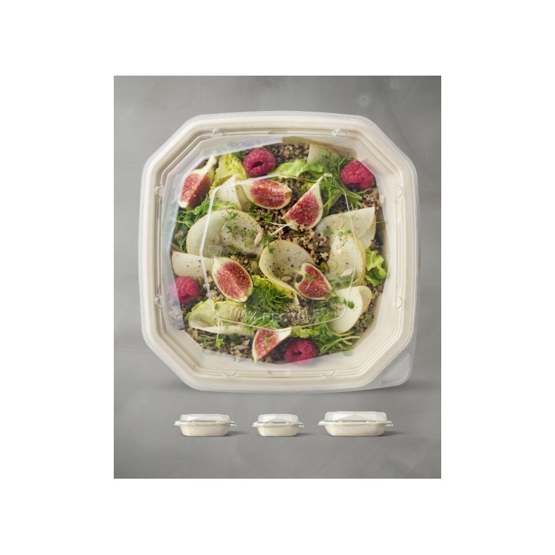 Couvercle assiette octabagasse 400ml 160x160x39
