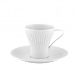 Tasse café + soucoupe - blanc - UTOPIA - LOT DE 4