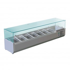 Vitrine réfrigérée à ingrédients VRX180 - 9 bacs GN1/4 - 1800x335x435 mm